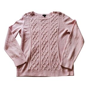 Chainlink Fisherman Cable Knit Lambswool Blend Country Club Academia Sweater